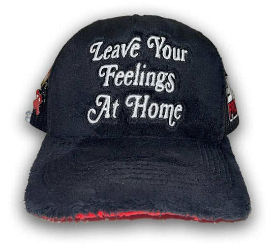 Leave Your Feelings At Home- Black & Red